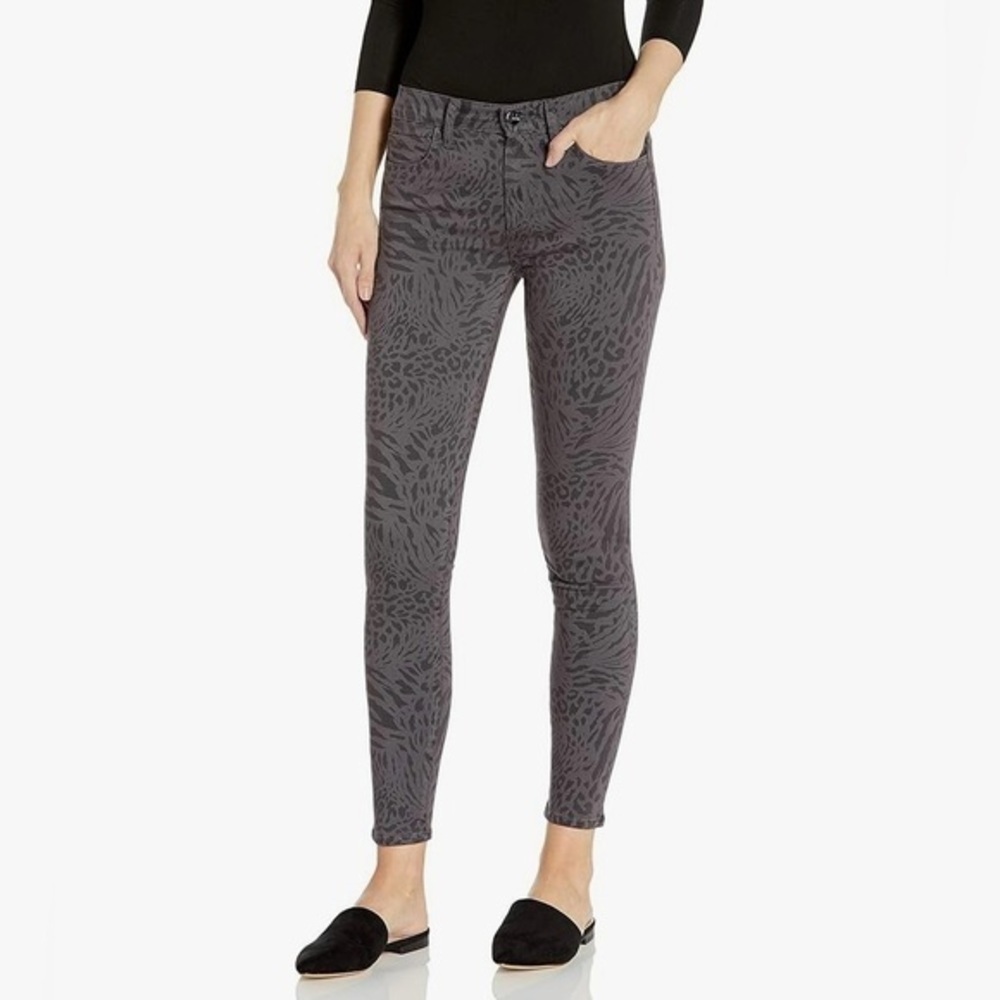 Joe's Jeans Gray Animal Print The Icon Mid Rise Skinny Jeans Size 32, Hot